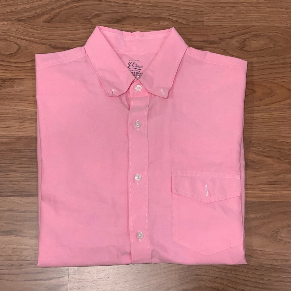 J.Crew Pink Casual L/S Button Down Shirt Sz Medium